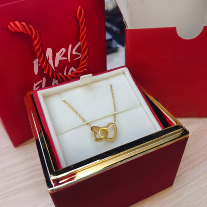 Coffret Rose Éternelle - Avec Collier Gravé & Rose - Lovalandia